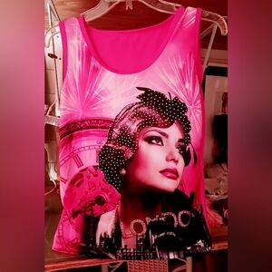 LONDON Pink Graphic Women's Top